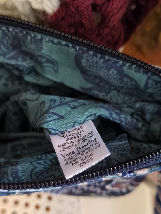 Vera Bradley Handbags - Vera Bradley Teal and Blue Paisley Crossbody Bag